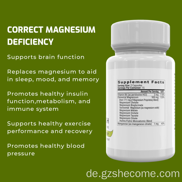 MAGREUSIUM BEHANDENSPRÜFTE FÜR SEHLER UND Hirngesundheit